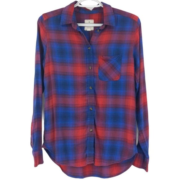 American Eagle Outfitters Tops - American Eagle Boyfriend Fit Plaid Flannel Shirt